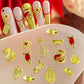 Flat Pearl Wreath Star Bowknot Butterfly Rhinestones Christmas Koi Metal Alloy Jewelry Nail Art Decorations Manicure Accessories
