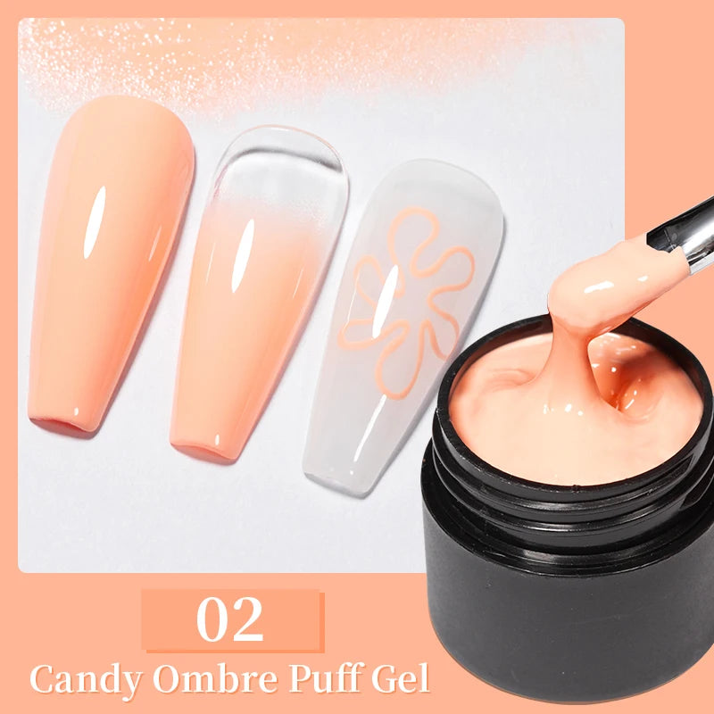 PUENTE Pearl Color Builder Nail Gel Polish Hema Free Shell Thread Glitter Nail Extension Semi-Permanent Construction Gel Varnish