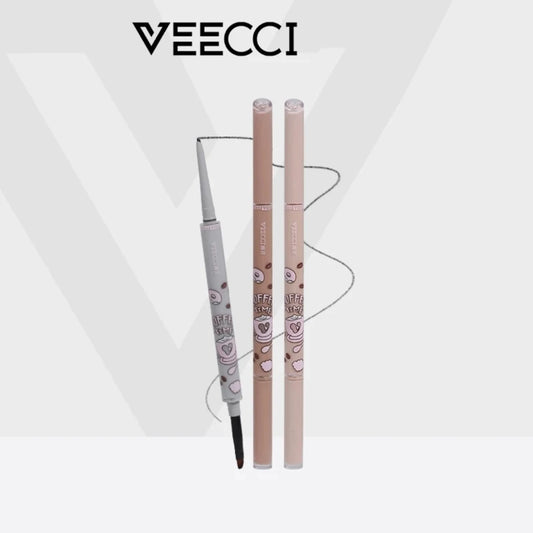 VEECCI Eyeliner Pencil Double-ended Built-in Blade Brush Color-locking Long-lasting No Smudging 50mg Eye Makeup Cosmetics