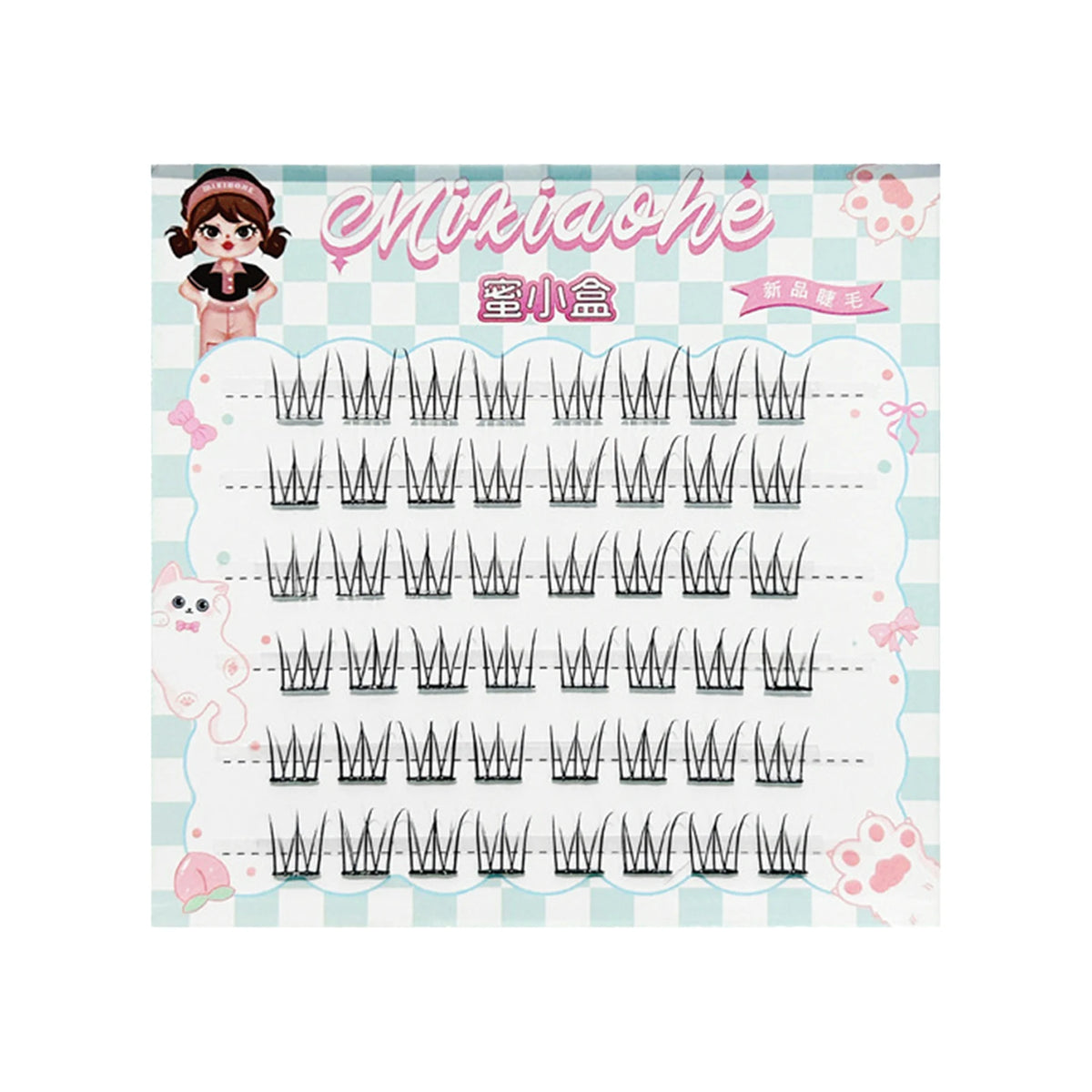 3/6/10 Rows Natural Charming Lashes Y2k Segmented Foxes Eyelash Extension Fluffy Single Clusters False Eyelashes Makeup Tools