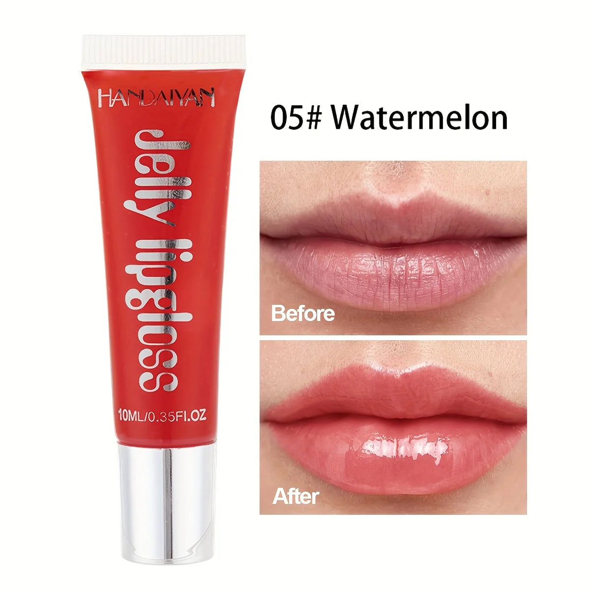 "Candy Glass" Jelly Lip Gloss | Mirror Shine + Fruit-Infused Nectar | Non-Sticky Doodle-Proof Oil | Plumping & Hydrating