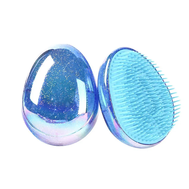 1PC Mini Tangle Hair Brush Eggs Round Shape Soft Hairbrush Detangling Hair Brush Hair Styling Hairdressing Comb For Travel