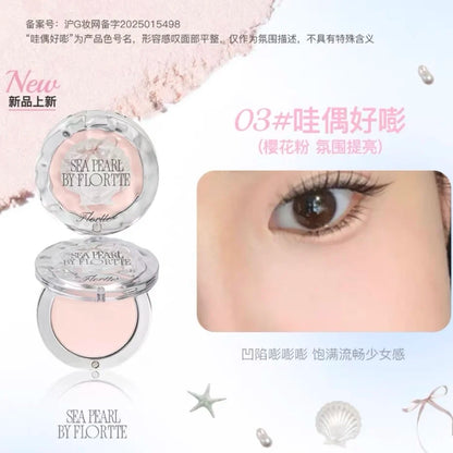 FLORTTE BUNNY Single Highlight Powder Facial Highgloss Natural Brightening  Blush Cream Brightening Liftup Face 3D Stereoscopic