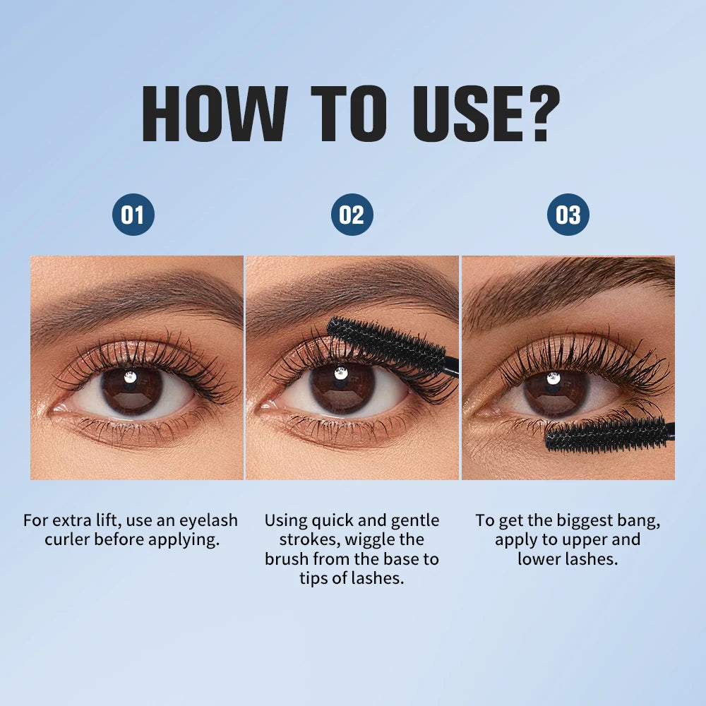 Lash Mascara Hypoallergenic Waterproof Long Lasting Volume Curling Lash Extension No Smudge For Sensitive Eyes
