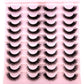2023 New 20 pairs natural long 3D mink false eyelashes fake lashes makeup kit Mink Lashes extension eye lashes short eyelashes
