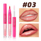 2 in 1 Matte Lip Liner Mirror Lip Gloss Waterproof Plumping Stain Hydrating Shiny Transparent Lip Oil Jelly Lips Contour Makeup