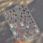 1 piece 5D color crystal star nail stickers high quality love shiny silver hollow smear rainbow flower jelly design nail sticker