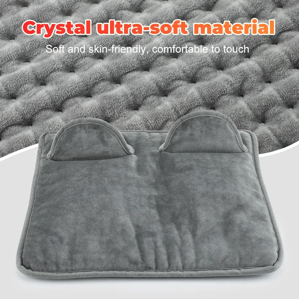 Electric Heating Foot Pad Washable Feet Warmer Household Soft Plush Thermal Heating Blanket Foot Warming Mat Home Office Bedroom