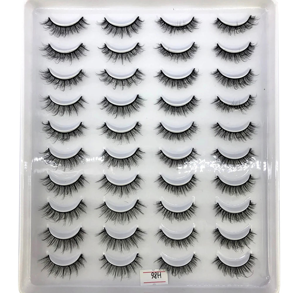 2023 New 20 pairs natural long 3D mink false eyelashes fake lashes makeup kit Mink Lashes extension eye lashes short eyelashes
