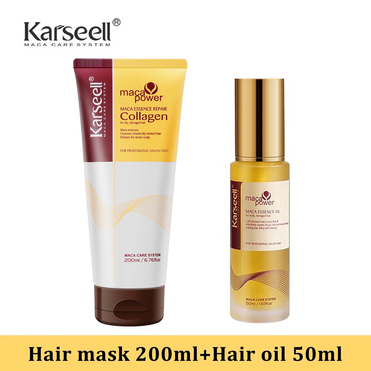 Karseell 50ml Moroccan Argan Oil for Hair Healing Cold Pressed Weightless Argan Oil Hair Serum for Dry Damaged Hair