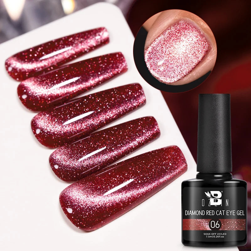 7.5ML Pink Blue Nail Gel Cat eye Semi Permanent Nail Art Soaking UV LED Nail Salon DIY Nail Salon Gel For Autumn And Winter