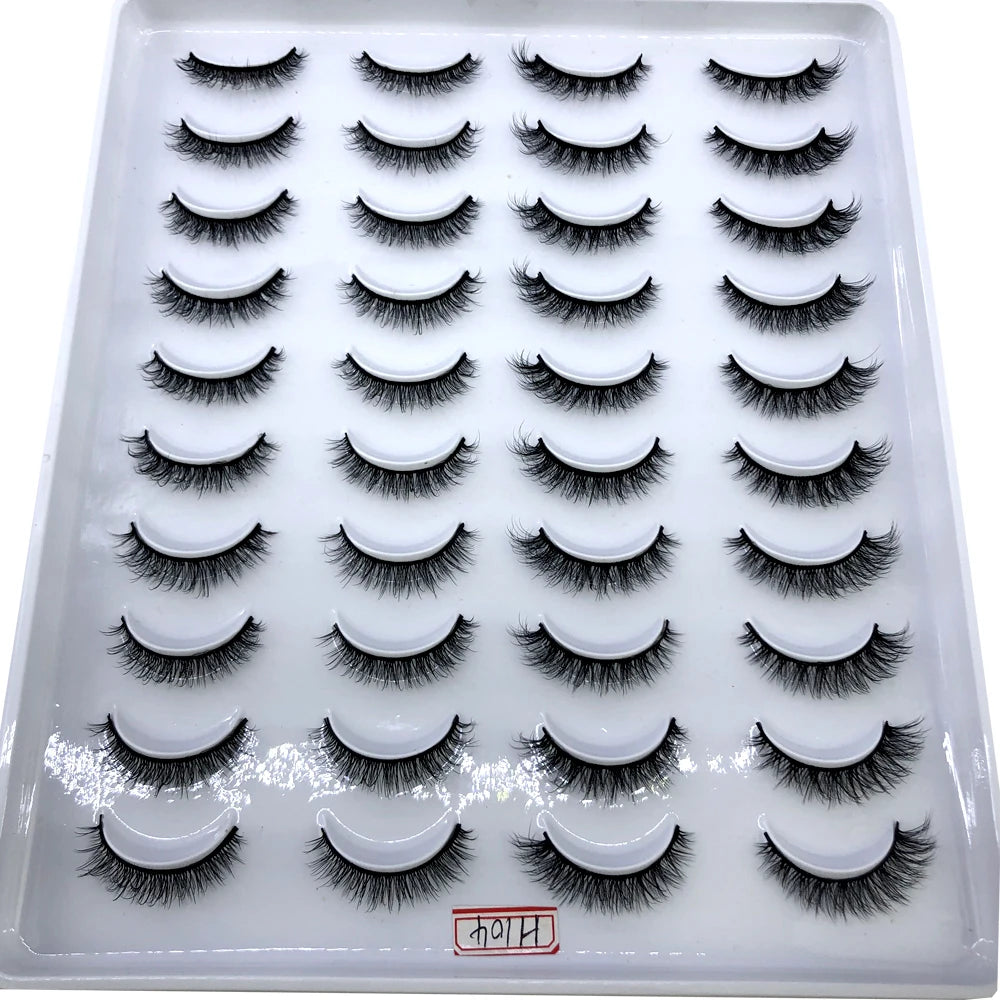 2023 New 20 pairs natural long 3D mink false eyelashes fake lashes makeup kit Mink Lashes extension eye lashes short eyelashes