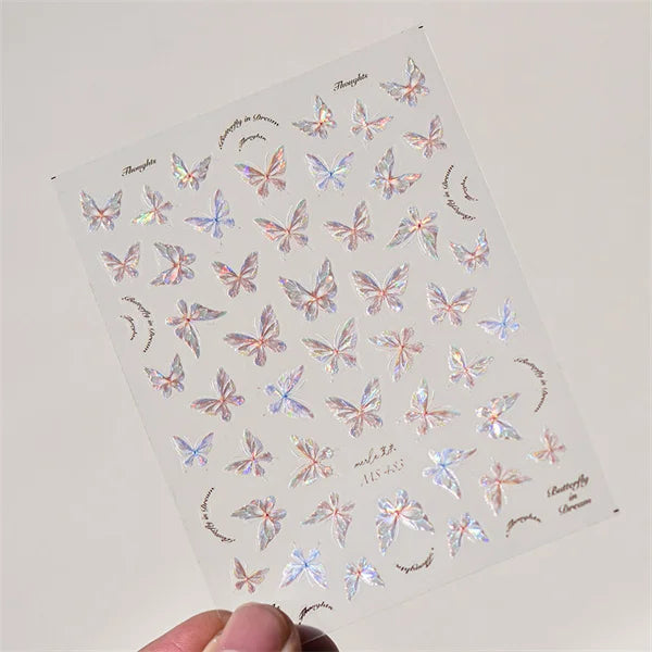 Gold Snowflake Bowknot Snowman Lovely Christmas 3D Self Adhesive Nail Art Sticker Rhinestone 5D Embossed Reliefs Manicure Decals