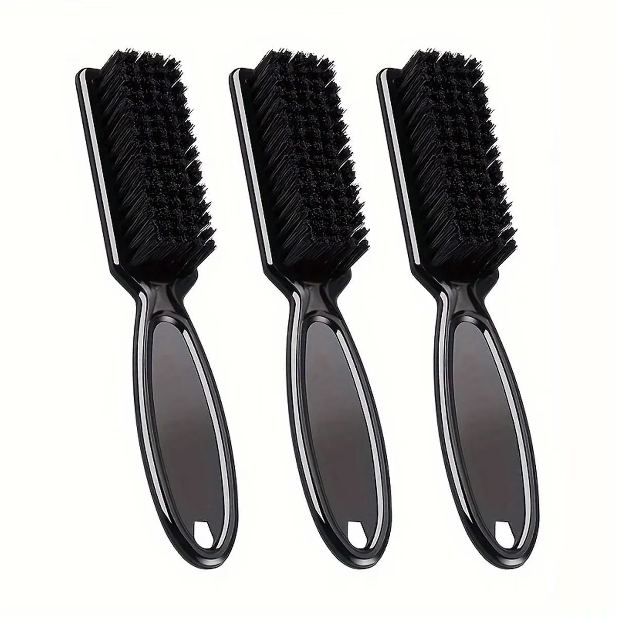 Soft Hair Cleaning Brush Set Barber Neck Duster with Plastic Handle Hairdressing Carving Shape Head Cleaning Tool