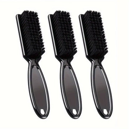 Soft Hair Cleaning Brush Set Barber Neck Duster with Plastic Handle Hairdressing Carving Shape Head Cleaning Tool
