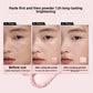 LITTLE ONDINE Peach Highlighter Cream Makeup Bronzers Powder Texture Duo Color Matte Face Brightener Palette