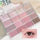 16-Color Eyeshadow Palette Matte & Shimmer – Nude Earth Tones, Silky Blendable Texture, Korean Style Natural Eye Makeup Look