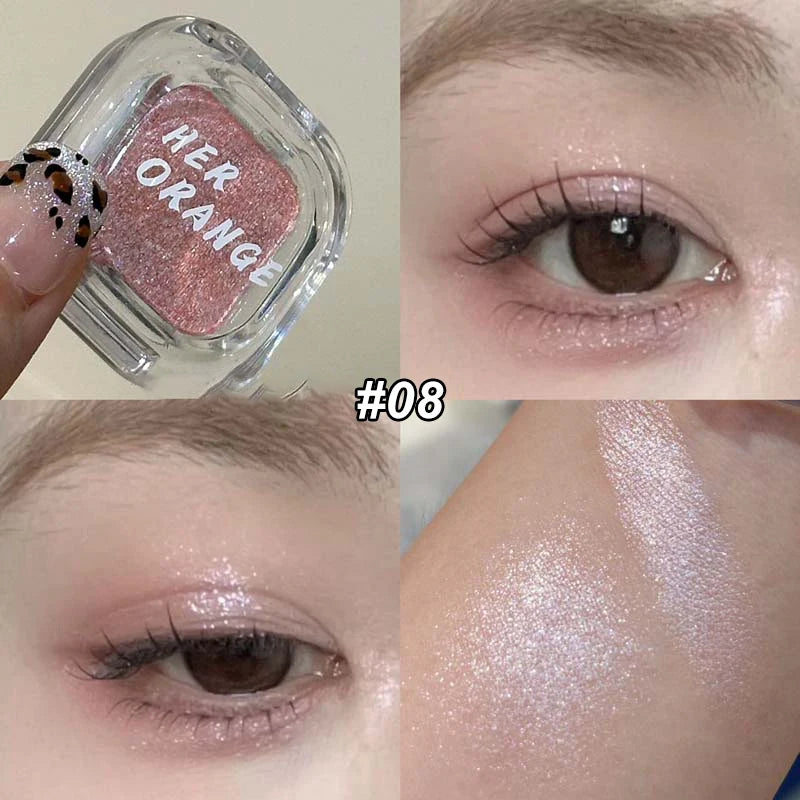 Red Brown Monochrome Eyeliner Eyeshadow Powder Palette Silky Matte Chocolate Lying Silkworm Eyeliner Waterproof Aegyo-sal Makeup