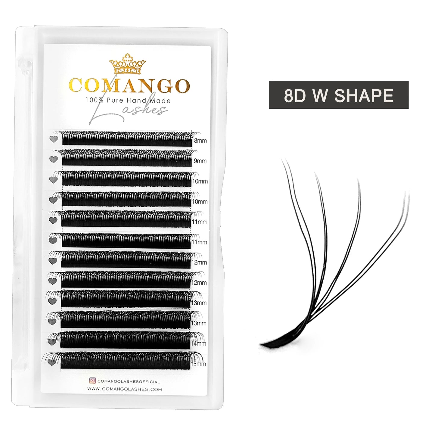 CoMango W Eyelash Extension Automatic Flowering 2d/3d/4d/5d/6d/8d W Fake Lashes 0.07 CD Premade Volume Fans Individual Eyelashes