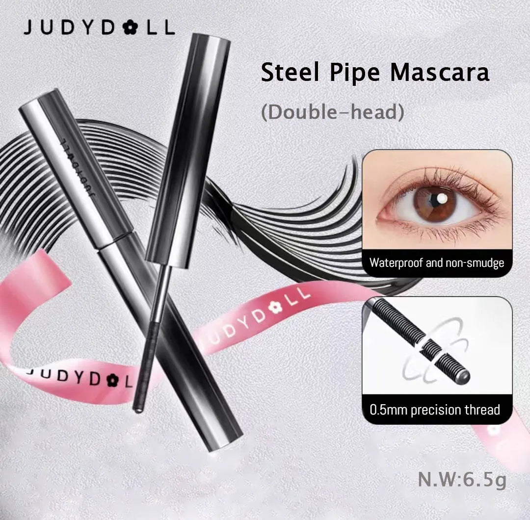 Judydoll Steel Mascara Lengthening Curling Thick Longlasting Waterproof Sweatproof Silk Fiber Eyelash Extensions