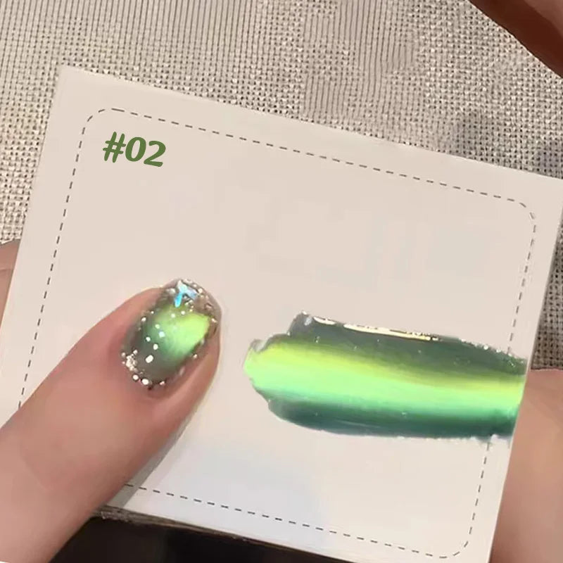 Mianel 12ml 1-21pcs Green Cat Magnetic Gel Nail Polish Spider Lily Varnish Soak Of UV Light Nails Nail Salon Christmas Nails