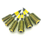 Professional 1PC 6 Sizes Round Wooden Hair Brush Boar Bristle Mix Nylon Salon Women Hair Styling Tools Yellow Brazil Hair Curler