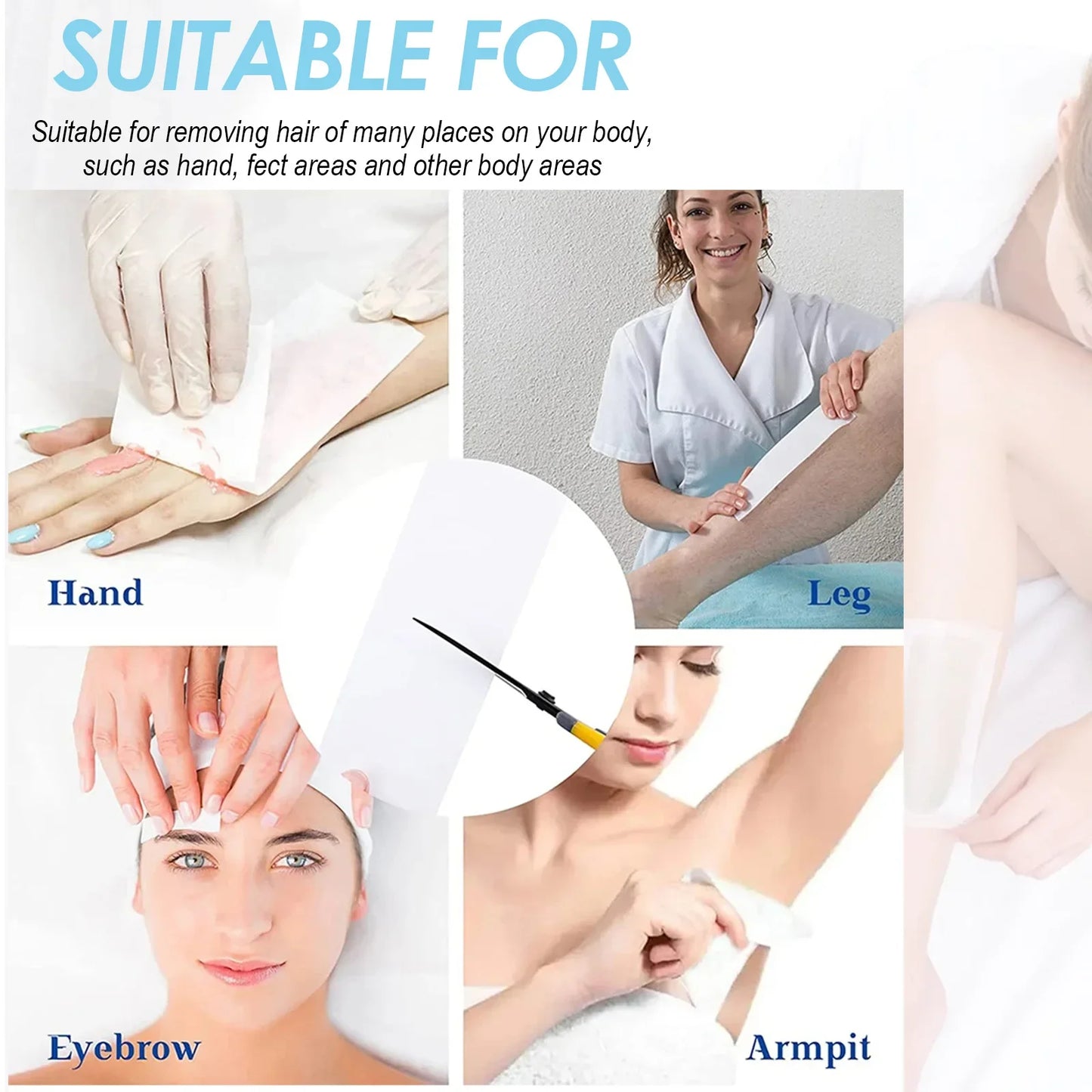 50/100 yards/roll Wax Strips For Hair Removal Nonwoven Body Cloth Hair Remove Wax Paper Rolls High Quality Hair Removal Epilator