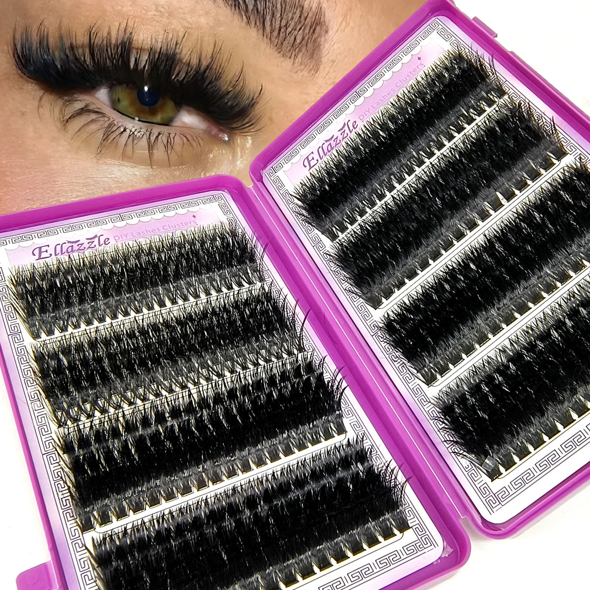 40D-150D Lashes Cluster DIY Lash Extension Mixed Tray Clusters Eyelashes Fluffy Volume Individual Lashes Cat Eye Lash Extension