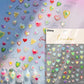 Cat's Eye 5D Gradient European Love Heart Gem Wing Crystal Geometric Colorful Self Adhesive Nail Art Stickers Manicure Decals