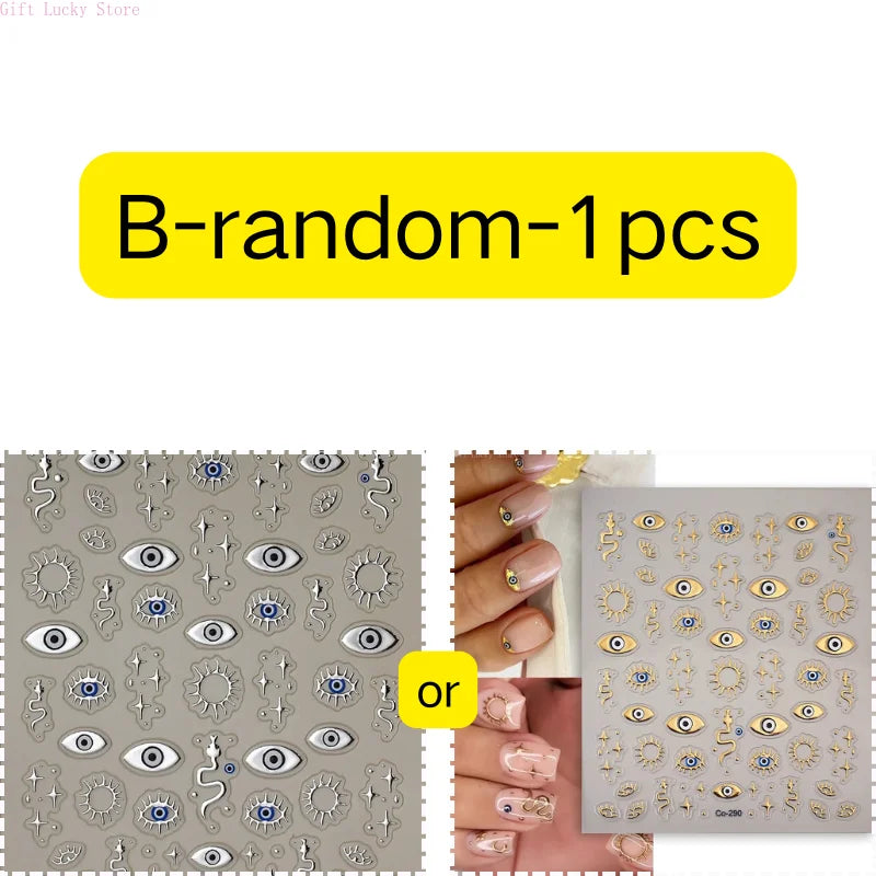 1piece 5D glass fragment nail sticker high quality stained glass window grille design glitter art decoration design nail sticker