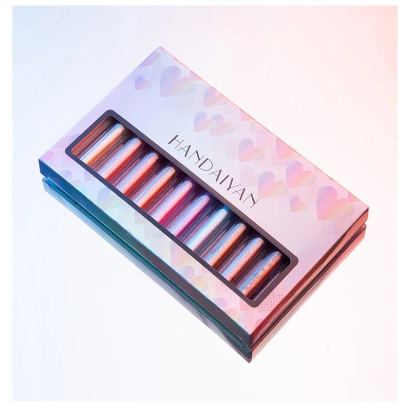 12pc/set Liquid Eyeshadow Metallic Diamond Shiny Eyeliner Pen Giltter Eyeshadow Palette Lasting Shimmer Brighten Makeup Cosmetic