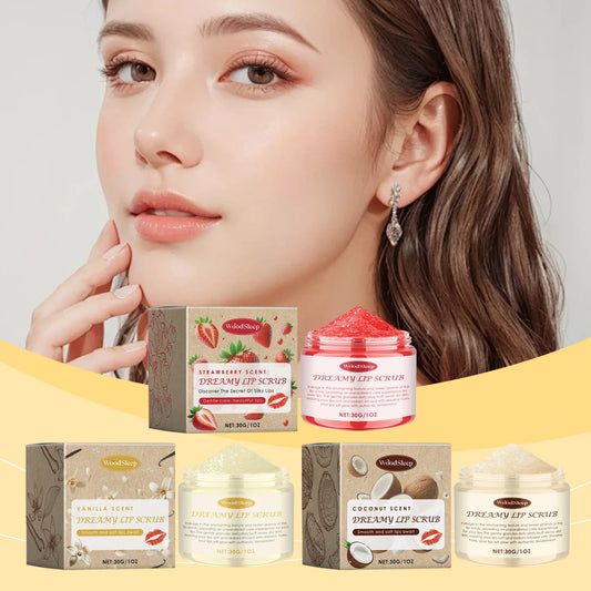 Lip Scrub Exfoliating Moisturizing Lip Gloss Bleach Lighten Lip Line Remove Dead Skin Anti Crack Strawberry Lip Nourishing Care