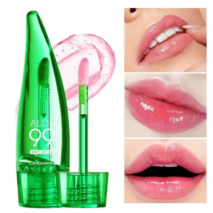 Aloe Vera Lip Gloss Chili Lip Plumping Oil Long-Lasting Moisturizing Lip Color New Thermochromic Lipgloss Warm Colorful Lips Oil