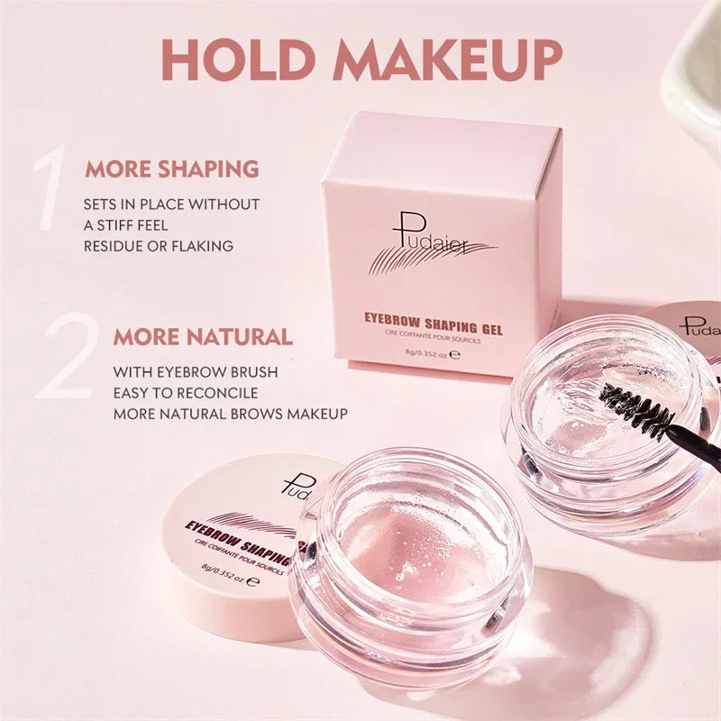 1Pc Eyebrow Styling Gel Brows Wax Sculpt Soap Waterproof Long-Lasting 3D Feathery Wild Brow Styling Easy To Wear Makeup Eyebrow