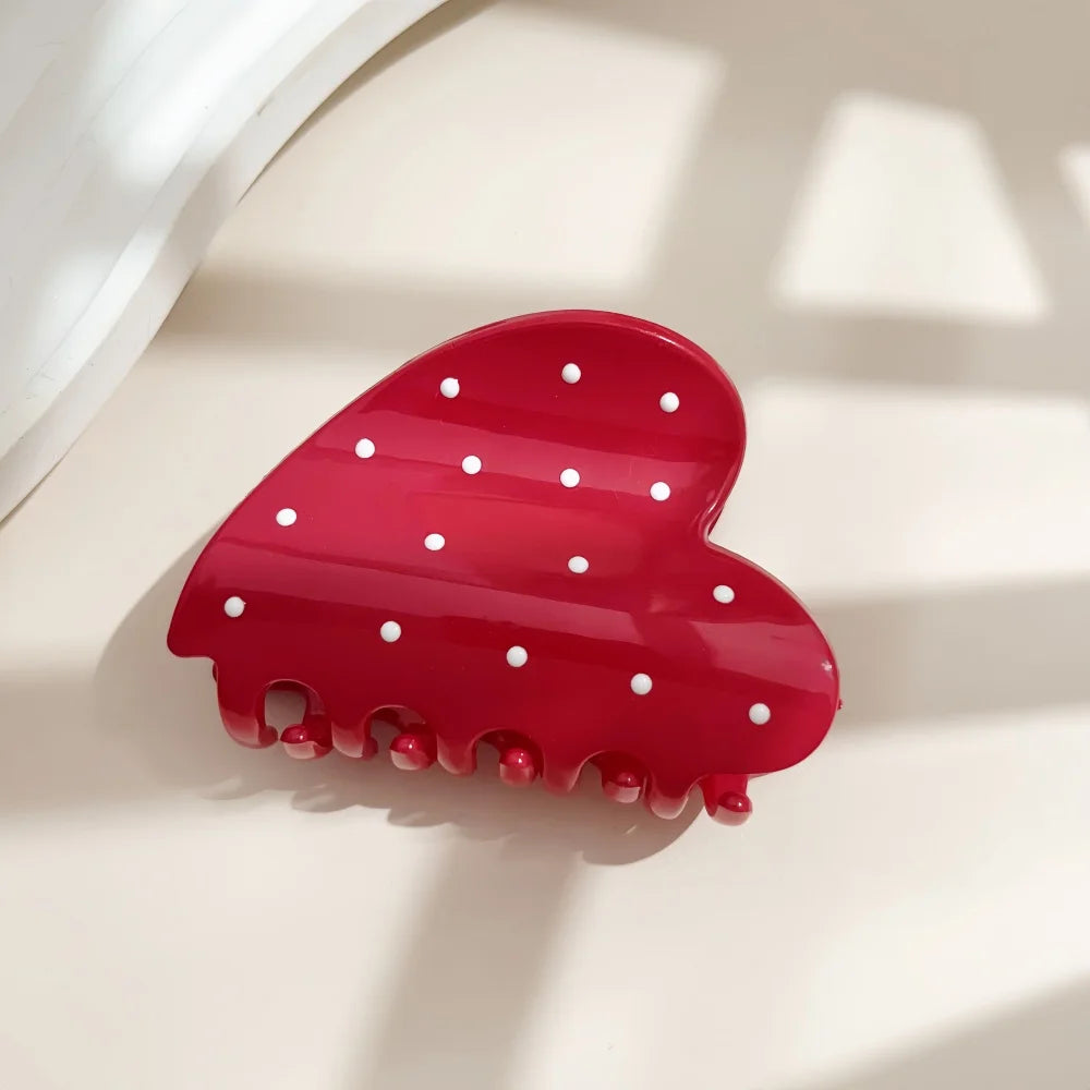 19 Styles Hair Claw Clips for Women Flower Cross Dots Heart Geometric Chic Barrettes Grip Hair Accessories Headwear Wholesale