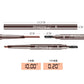 DNM 7-color Option Double-head Triangular Eyebrow Pencil with One Eyebrow Brush Naturally Easy To Color and Draw Brow Pencil