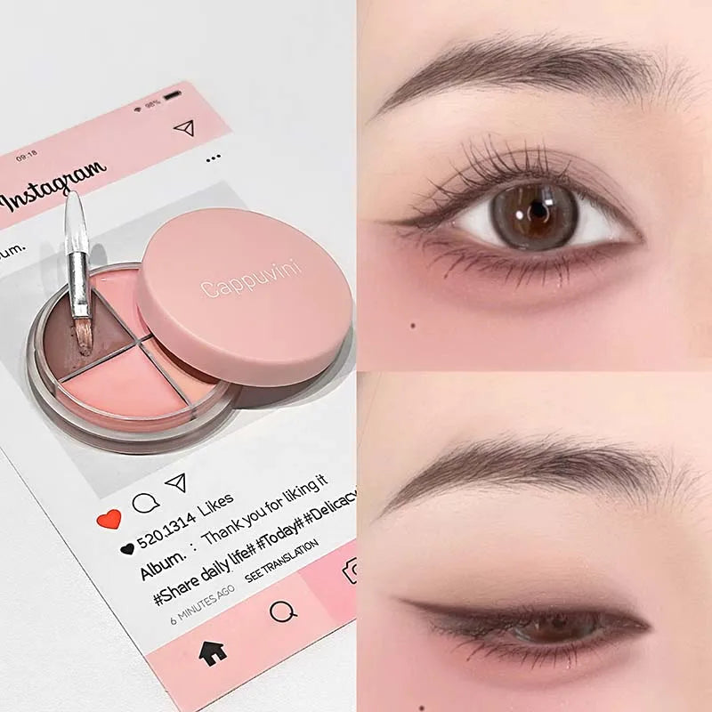 Cappuvini Matte Eyeliner Cream Long-Lasting Waterproof Sweatproof Smudge-Proof Natural Shaping Highlight Brightening Chinese Cos