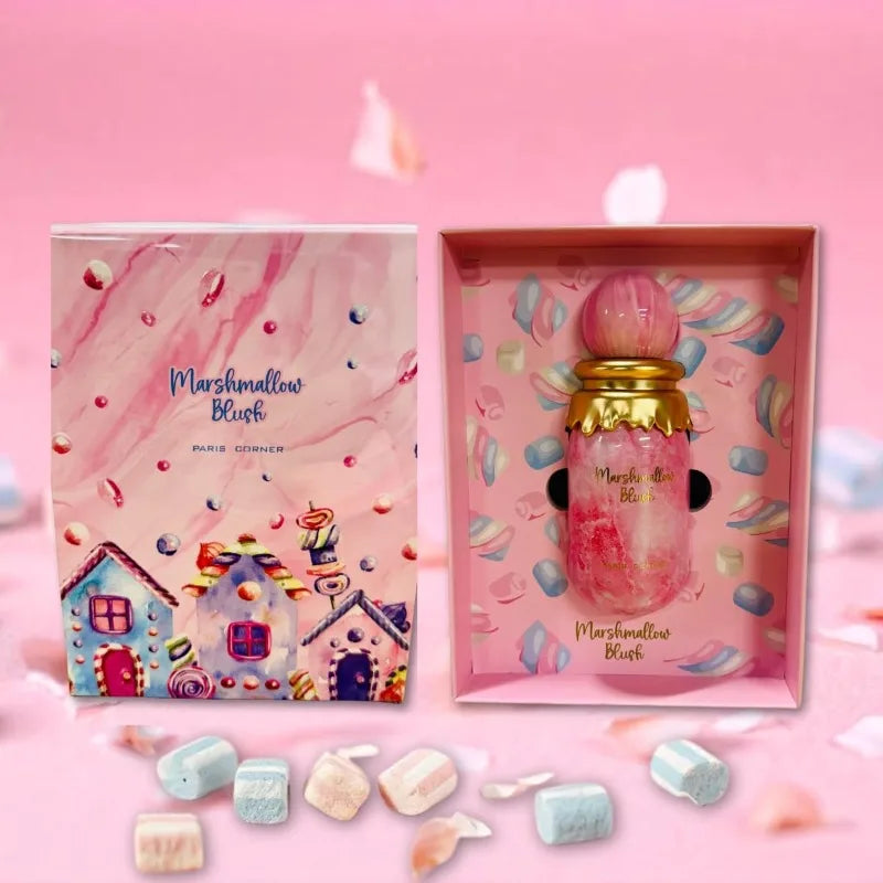 Paris Corner Marshmallow Blush EDP 3.4 Fl Oz | A Unique Gourmand Marshmallow Strawberry Perfume for Women | Long-Lasting