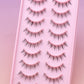 10 Pairs Natural Eye Lashes Faux Mink Eyelashes Winged End Eye Elongated Eyelashes Natural Long Manga Lashes Fake Lashes Makeup