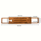 Bamboo Bathtub Tray Expandable Anti-Slip with Wine Holder Phone Slot Bookrest