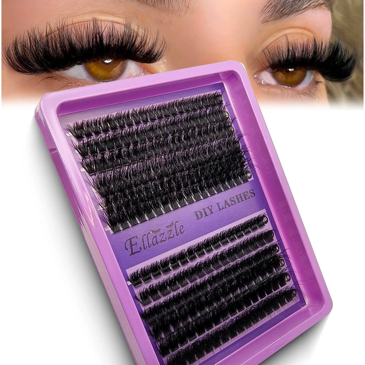 40D-150D Lashes Cluster DIY Lash Extension Mixed Tray Clusters Eyelashes Fluffy Volume Individual Lashes Cat Eye Lash Extension