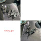 1/2/3 Pcs Large Hollow Butterfly Hair Claws for Women Black Silvery Cool Metal Style Fashion Shark Clips Head Accessories Set