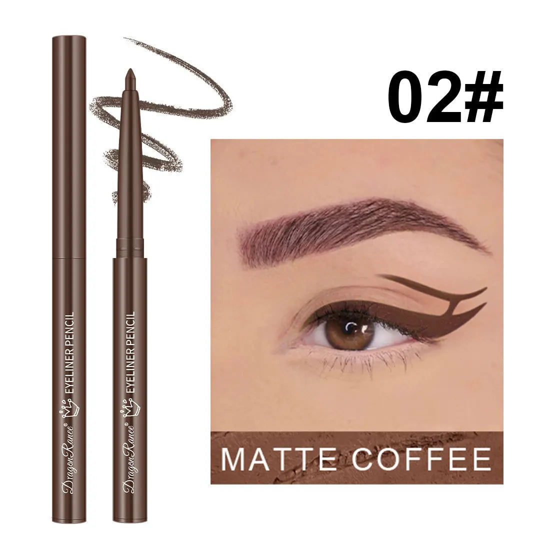 12 Color Matte Glitter Gel Eyeliner Pencil Waterproof Smudge-Proof Smooth Matte White Eyeliner Pen Long-Lasting Eye Liner Makeup