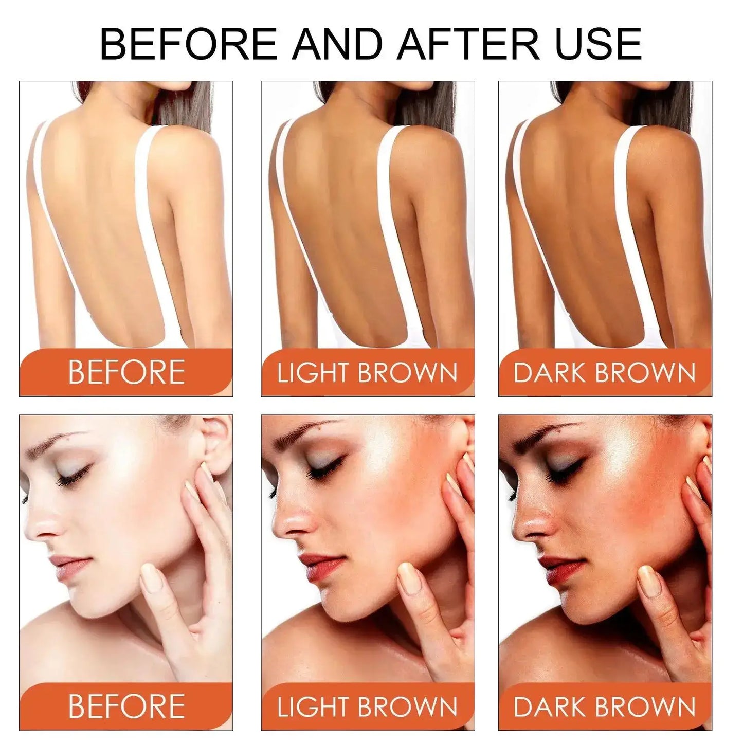 EELHOE Tanning Cream Face Body Long Lasting Bronzer Skin Tanner Suntan Protect Radiation Nourishing Natural Self-Tanning Lotion