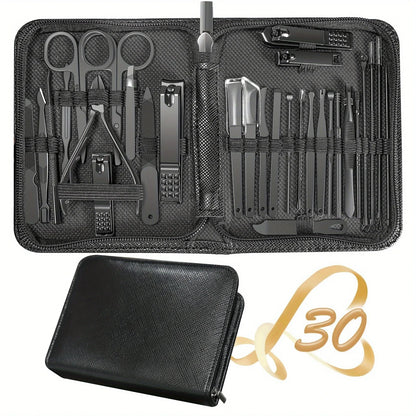New Manicure Set 30 in 1 Nail Clippers Set Nail Manicure Kit for Women RedFlow Toenail Clippers,Pedicure Kit Pedicure Tools