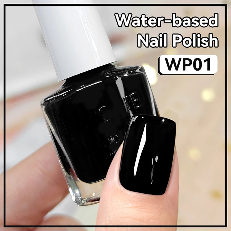 LILYCUTE 7ml Water-Based Nail Polish 40 Colors Long Lasting Quick Drying No Need of Lamp to Cure Nail Supplies For Nail Manicure