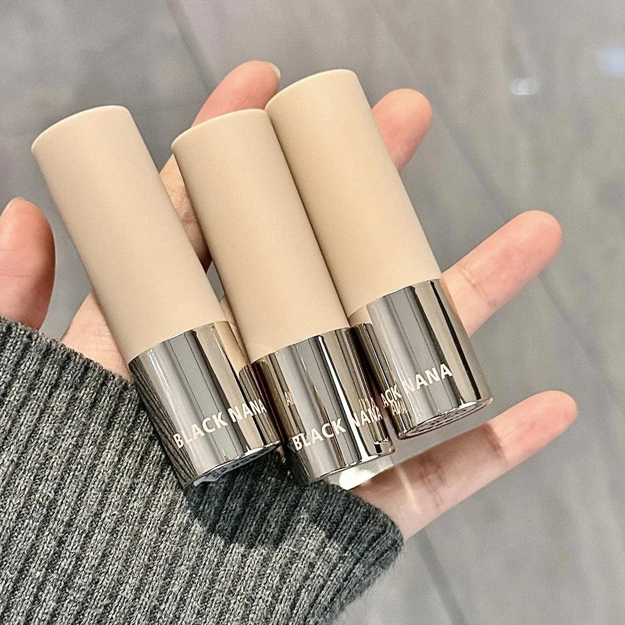 6Ccolors Matte Lipstick Crayon Milky Tea Purple Lip Tint Velvet Sexy Dark Red Lipstick Pen Non-stick Cup Lasting Brighten Makeup