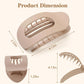 Fashion Oval Flat Hair Clips for Women New Design Leopard Large Flat Round Claw Clip French Acrylic Lying Down Hair Accessories