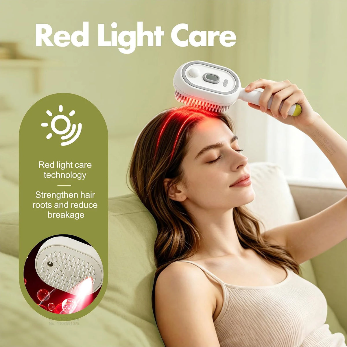 iLMH Electric Spray Hair Brush, Steamy Air Cushion Massage Comb, Self Cleaning Anti Static Detangling Brush for Women Hair