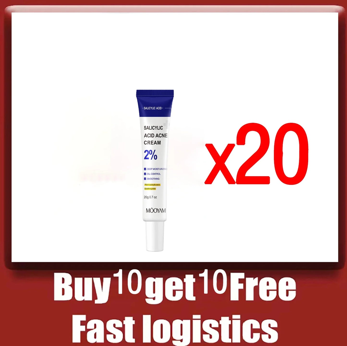 Salicylic Acid Acne Treatment Cream, Gentle Moisturizing Cream